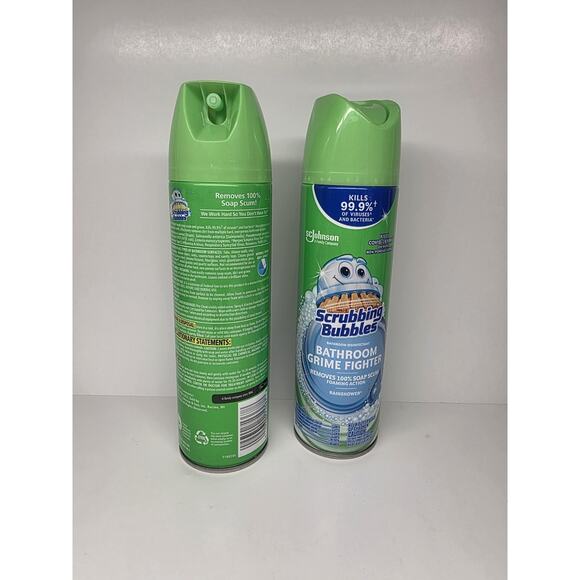 Scrubbing Bubbles Bathroom Grime Fighter Cleaner, Rainshower, 20 oz, 2 Count - Picture 2 of 2